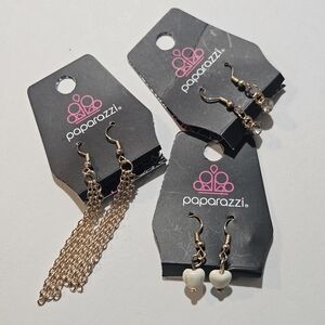 New 3 Pairs of Paparazzi Earrings